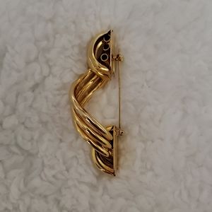 Vintage Gold Spiral Brooch